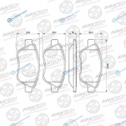 AV1605 Колодки тормозные дисковые Avantech