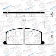 AV756 Колодки тормозные дисковые Avantech