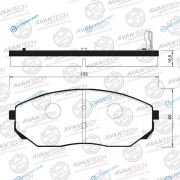 AV116 Колодки тормозные дисковые Avantech (противоскрипная пластина в компл.)