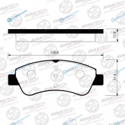 AV047 Колодки тормозные дисковые Avantech (противоскрипная пластина в компл.)