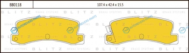 BB0118 Колодки тормозные дисковые