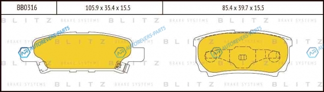 BB0316 Колодки тормозные дисковые