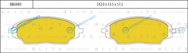 BB0489 Колодки тормозные дисковые