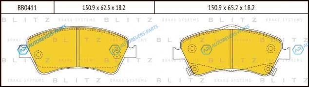 BB0411 Колодки тормозные дисковые