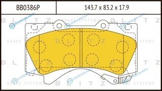 BB0386P Колодки тормозные дисковые