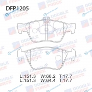 DFP1205 Колодки тормозные дисковые Double Force