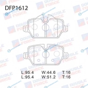 DFP1612 Колодки тормозные дисковые Double Force