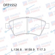 DFP1552 Колодки тормозные дисковые Double Force