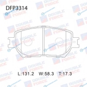 DFP3314 Колодки тормозные дисковые Double Force