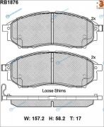 RB1876 Дисковые тормозные колодки R BRAKE