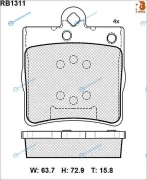 RB1311 Дисковые тормозные колодки R BRAKE