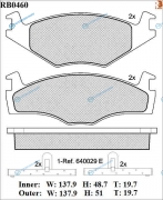 RB0460 Дисковые тормозные колодки R BRAKE