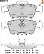 RB1576 Дисковые тормозные колодки R BRAKE