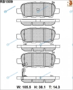 RB1509 Дисковые тормозные колодки R BRAKE
