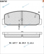 RB0785 Дисковые тормозные колодки R BRAKE