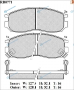 RB0771 Дисковые тормозные колодки R BRAKE