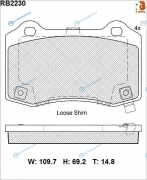 RB2230 Дисковые тормозные колодки R BRAKE