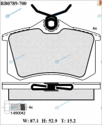 RB0789-700 Дисковые тормозные колодки R BRAKE
