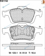 RB1743 Дисковые тормозные колодки R BRAKE