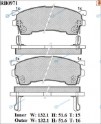 RB0971 Дисковые тормозные колодки R BRAKE