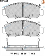 RB1543 Дисковые тормозные колодки R BRAKE