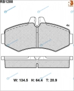 RB1288 Дисковые тормозные колодки R BRAKE