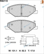 RB2110 Дисковые тормозные колодки R BRAKE