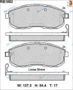 RB1882 Дисковые тормозные колодки R BRAKE