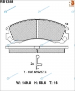 RB1358 Дисковые тормозные колодки R BRAKE