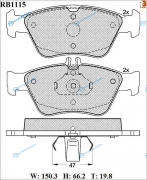 RB1115 Дисковые тормозные колодки R BRAKE