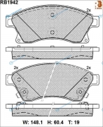 RB1942 Дисковые тормозные колодки R BRAKE