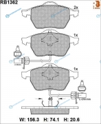 RB1362 Дисковые тормозные колодки R BRAKE
