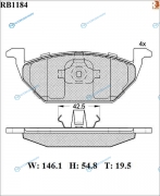 RB1184 Дисковые тормозные колодки R BRAKE