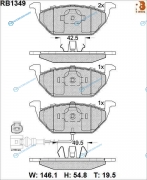 RB1349 Дисковые тормозные колодки R BRAKE