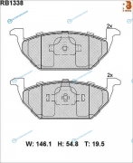 RB1338 Дисковые тормозные колодки R BRAKE