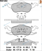 RB1264 Дисковые тормозные колодки R BRAKE