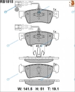 RB1815 Дисковые тормозные колодки R BRAKE