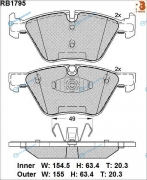 RB1795 Дисковые тормозные колодки R BRAKE