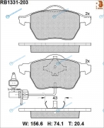 RB1331-203 Дисковые тормозные колодки R BRAKE