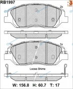 RB1997 Дисковые тормозные колодки R BRAKE