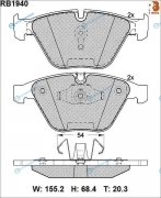 RB1940 Дисковые тормозные колодки R BRAKE