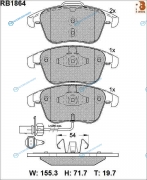 RB1864 Дисковые тормозные колодки R BRAKE