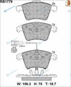 RB1779 Дисковые тормозные колодки R BRAKE
