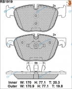 RB1919 Дисковые тормозные колодки R BRAKE