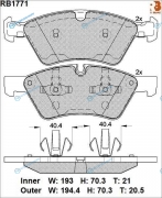 RB1771 Дисковые тормозные колодки R BRAKE