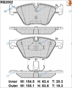 RB2002 Дисковые тормозные колодки R BRAKE