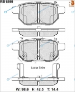 RB1899 Дисковые тормозные колодки R BRAKE