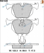RB1549 Дисковые тормозные колодки R BRAKE