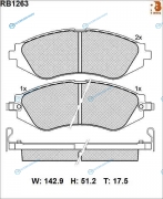 RB1263 Дисковые тормозные колодки R BRAKE