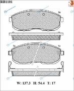 RB1101 Дисковые тормозные колодки R BRAKE